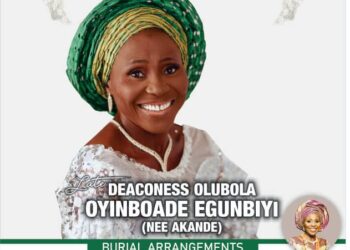 A Life Well Lived: Celebrating the Legacy of Deaconess Olubola Oyinboade Egunbiyi (née Akande)