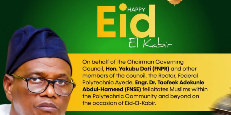 Ayede Poly Rector felicitates Muslims on Eid-El-kabir