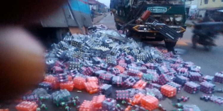 Truck Accident Causes Chaos Along Odo-Oru City Expressway in Ogbomoso